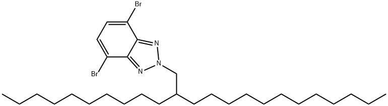 2H-Benzotriazole, 4,7-dibromo-2-(2-decyltetradecyl)- 结构式