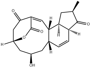 2,5-Ethanoindeno[4,5-e]oxecin-3,11,15-trione, 5,6,7,8,8a,10a,12,13,13a,13b-decahydro-7-hydroxy-12-methyl-, (1Z,5R,7R,8aS,10aS,12R,13aR,13bS)- 结构式