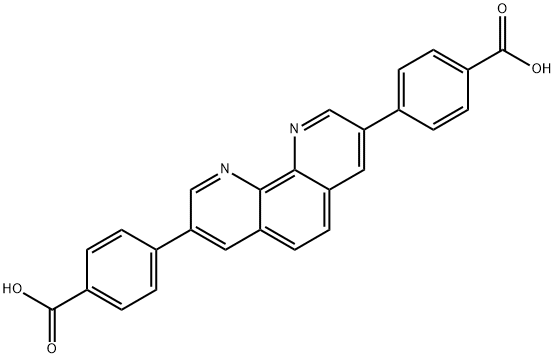 Benzoic acid, 4,4'-(1,10-phenanthroline-3,8-diyl)bis- Struktur