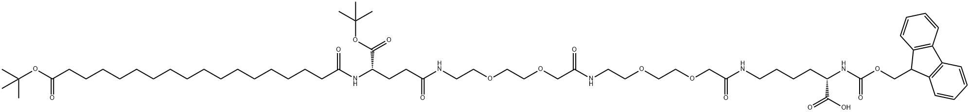 Fmoc-L-Lys[Oct-(otBu)-Glu-(otBu)-AEEA-AEEA]-OH