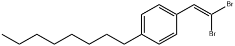 Benzene, 1-(2,2-dibromoethenyl)-4-octyl- Struktur