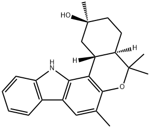 [2]Benzopyrano[4,3-a]carbazol-2-ol,1,2,3,4,4a,5,13,13c-octahydro-2,5,5,7-tetramethyl-, (2R,4aS,13cS)-rel-(-)-(9CI) Structure