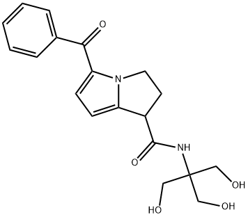 Ketorolac Related Compound A (20 mg) (5-benzoyl-N-(1,3-dihydroxy-2-(hydroxymethyl)propan-2-yl)-2,3-dihydro-1H-pyrrolizine-1-carboxamide) 化学構造式