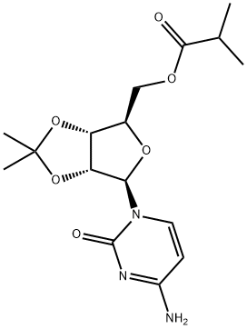 Cytidine, 2',3'-O-(1-methylethylidene)-, 5'-(2-methylpropanoate) Structure