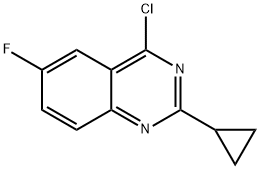 4-chloro-2-cyclopropyl-6-fluoroquinazoline 化学構造式
