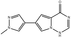 6-(1-methyl-1H-pyrazol-4-yl)pyrrolo[2,1-f][1,2,4]triazin-4(3H)-one Structure
