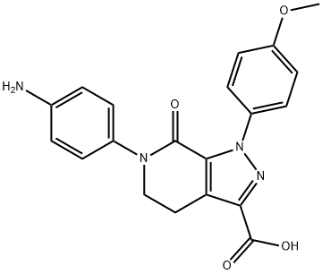 Apixaban impurity 14/6-(4-aminophenyl)-1-(4-methoxyphenyl)-7-oxo-4,5,6,7-tetrahydro-1H-pyrazolo[3,4-c]pyridine-3-carboxylic acid Structure