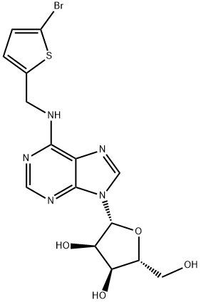 N6-[(5-Bromothien-2-yl)methyl]adenosine Structure