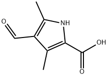 4-甲酰基-3,5-二甲基-1H-吡咯-2-羧酸 结构式