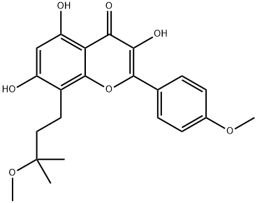 4H-1-Benzopyran-4-one, 3,5,7-trihydroxy-8-(3-methoxy-3-methylbutyl)-2-(4-methoxyphenyl)-|