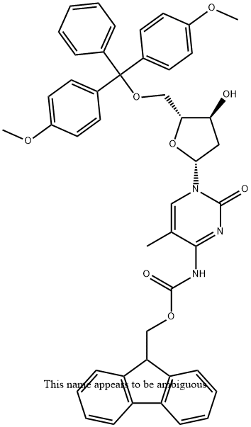 5'-O-(4,4'-Dimethoxytrityl)-2'-deoxy-N4-[(9H-fluoren-9-ylmethoxy) carbonyl]-5-methylcytidine Struktur