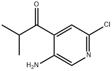 1-Propanone, 1-(5-amino-2-chloro-4-pyridinyl)-2-methyl- Struktur