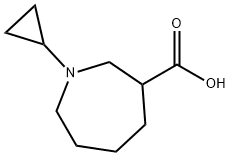 1H-Azepine-3-carboxylic acid, 1-cyclopropylhexahydro- Structure