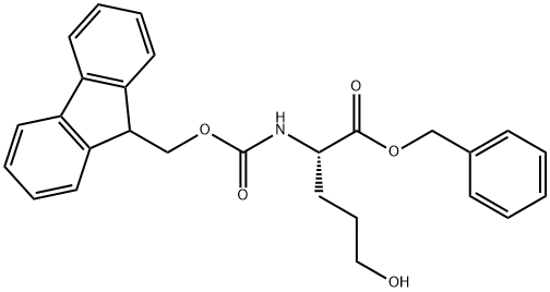 N-FMOC-5-羟基-L-正缬氨酸苄酯 结构式