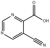 4-Pyrimidinecarboxylic acid, 5-cyano- Struktur