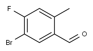 5-溴-4-氟-2-甲基苯甲醛 结构式
