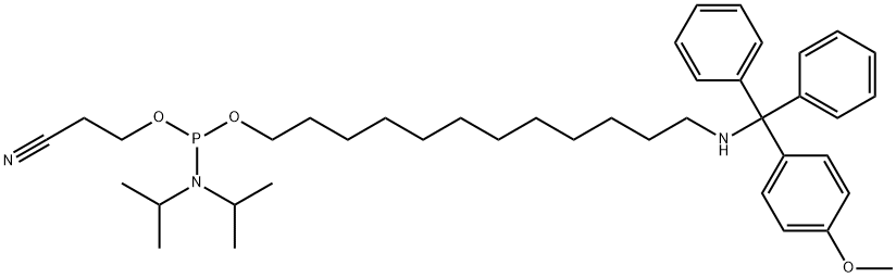MMT-C12-AMINE-LINKER亚磷酰胺 结构式