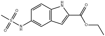 1H-Indole-2-carboxylic acid, 5-[(methylsulfonyl)amino]-, ethyl ester Structure