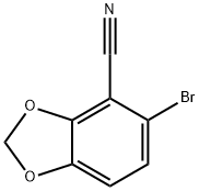 5-bromo-1,3-dioxaindane-4-carbonitrile Struktur