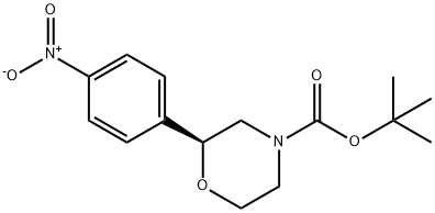 4-Morpholinecarboxylic acid, 2-(4-nitrophenyl)-, 1,1-dimethylethyl ester, (2S)- Structure