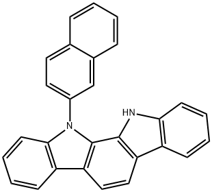 Indolo[2,3-a]carbazole, 11,12-dihydro-11-(2-naphthalenyl)- Structure