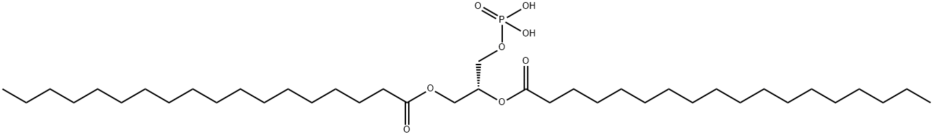Octadecanoic acid, 1,1'-[(1R)-1-[(phosphonooxy)methyl]-1,2-ethanediyl] ester 化学構造式