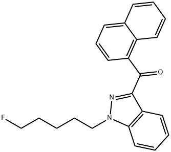 (1-(5-フルオロペンチル)-1H-インダゾール-3-イル)(1-ナフチル)ケトン 化学構造式