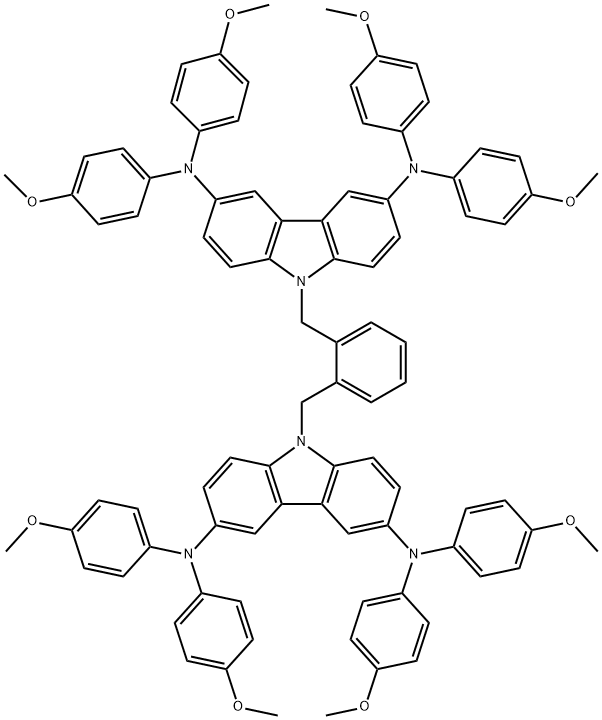 9,9'-[1,2-フェニレンビス(メチレン)]ビス[N3,N3,N6,N6-テトラキス(4-メトキシフェニル)-9H-カルバゾール-3,6-ジアミン]