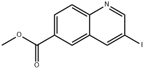 6-喹啉羧酸,3-碘-,甲酯 结构式
