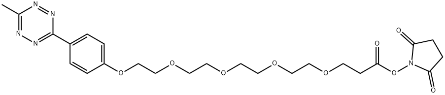 Methyltetrazine-PEG4-NHS Ester Structure