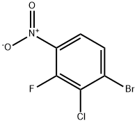 1-Bromo-2-chloro-3-fluoro-4-nitrobenzene Struktur