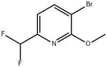 Pyridine, 3-bromo-6-(difluoromethyl)-2-methoxy- Struktur