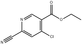 3-PYRIDINECARBOXYLIC ACID, 4-CHLORO-6-CYANO-, ETHYL ESTER, 1807254-41-6, 结构式