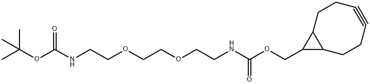 EXO-BCN-PEG2-氨基羧酸叔丁酯 结构式