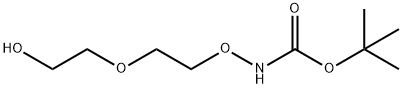 T-BOC-アミノオキシ-PEG2-アルコール 化学構造式