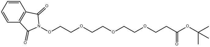 Propanoic acid, 3-[2-[2-[2-[(1,3-dihydro-1,3-dioxo-2H-isoindol-2-yl)oxy]ethoxy]ethoxy]ethoxy]-, 1,1-dimethylethyl ester Structure