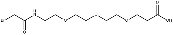 Bromoacetamido-PEG3-Acid Struktur
