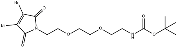 3,4-ジブロモ-MAL-PEG2-BOC-アミン 化学構造式