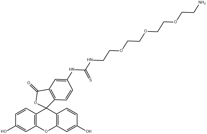 Fluorescein-PEG3-Amine, 1807539-04-3, 结构式