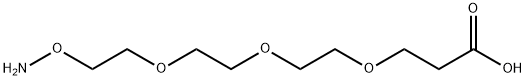 アミノオキシ-PEG3-酸 化学構造式