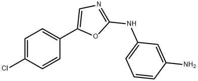 1,3-Benzenediamine, N1-[5-(4-chlorophenyl)-2-oxazolyl]- Structure