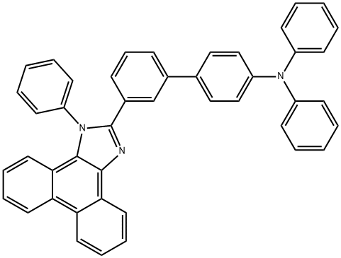 [1,1'-Biphenyl]-4-amine, N,N-diphenyl-3'-(1-phenyl-1H-phenanthro[9,10-d]imidazol-2-yl)- Struktur