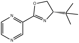 (S)-4-(叔丁基)-2-(吡嗪-2-基)-4,5-二氢恶唑 结构式