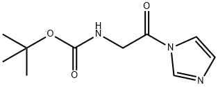 Carbamic acid, N-[2-(1H-imidazol-1-yl)-2-oxoethyl]-, 1,1-dimethylethyl ester Struktur