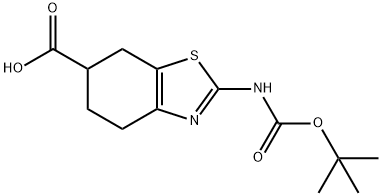 2-((叔丁氧基羰基)氨基)-4,5,6,7-四氢苯并[D]噻唑-6-羧酸, 1820683-35-9, 结构式