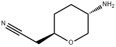 2H-Pyran-2-acetonitrile, 5-aminotetrahydro-, (2R,5S)- Struktur