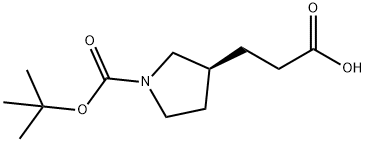 3-Pyrrolidinepropanoic acid, 1-[(1,1-dimethylethoxy)carbonyl]-, (3S)-|