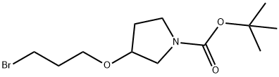 tert-butyl 3-(3-bromopropoxy)pyrrolidine-1-carboxylate Structure
