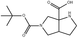 5-(叔-丁氧羰基)八氢吡咯并[3,4-B]吡咯-6A-羧酸 结构式