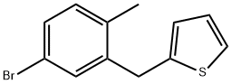 2-(5-溴-2-甲基苄基)噻吩 结构式
